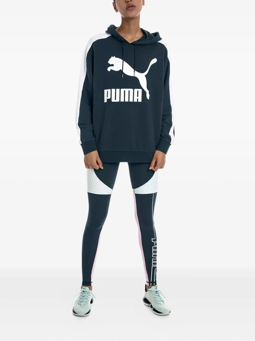 PUMA Cosmic colour-block panelled leggings - Groen