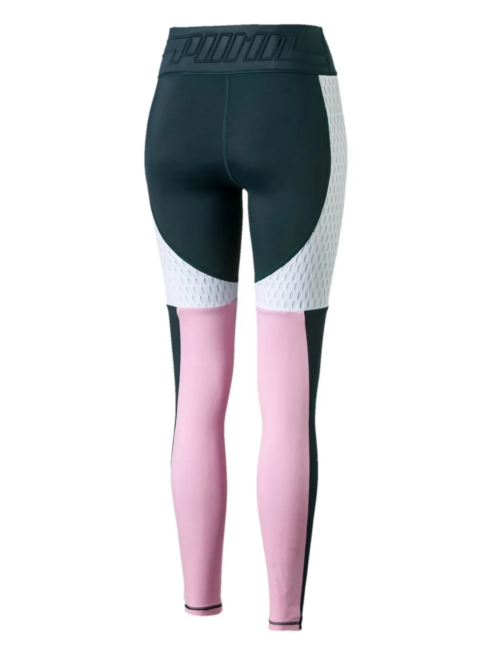 Puma Cosmic Colour-block Panelled Leggings In Green