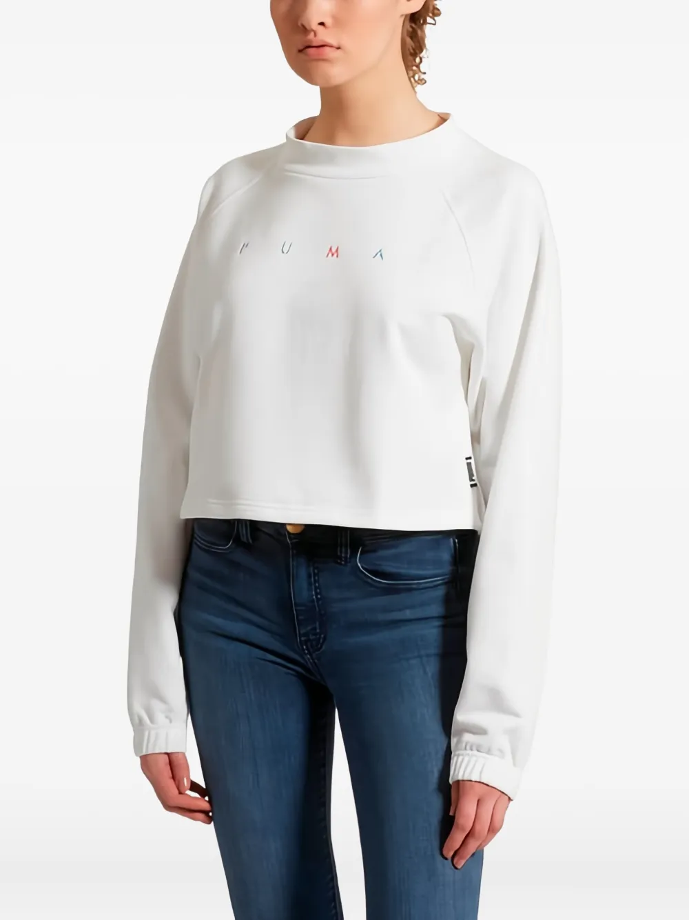 Puma Cat-graphic Sweatshirt In White