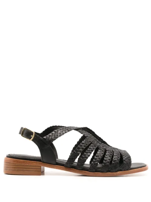 Sandales en cuir Le Marais à design tissé - Sarah Chofakian - Modalova