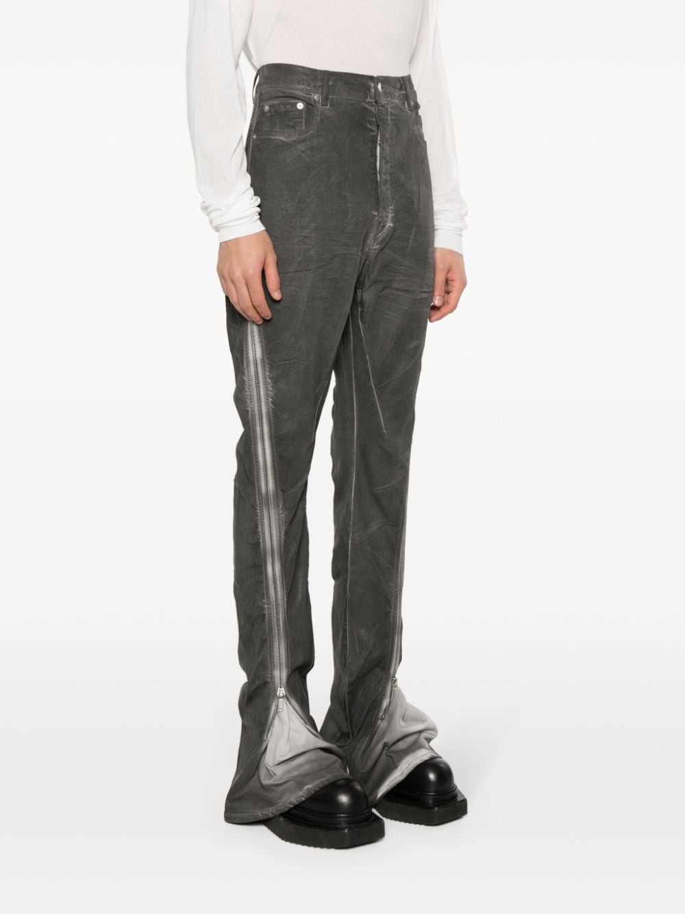 Shop Rick Owens Drkshdw Bolan Banana Slim-cut Jeans In Grey