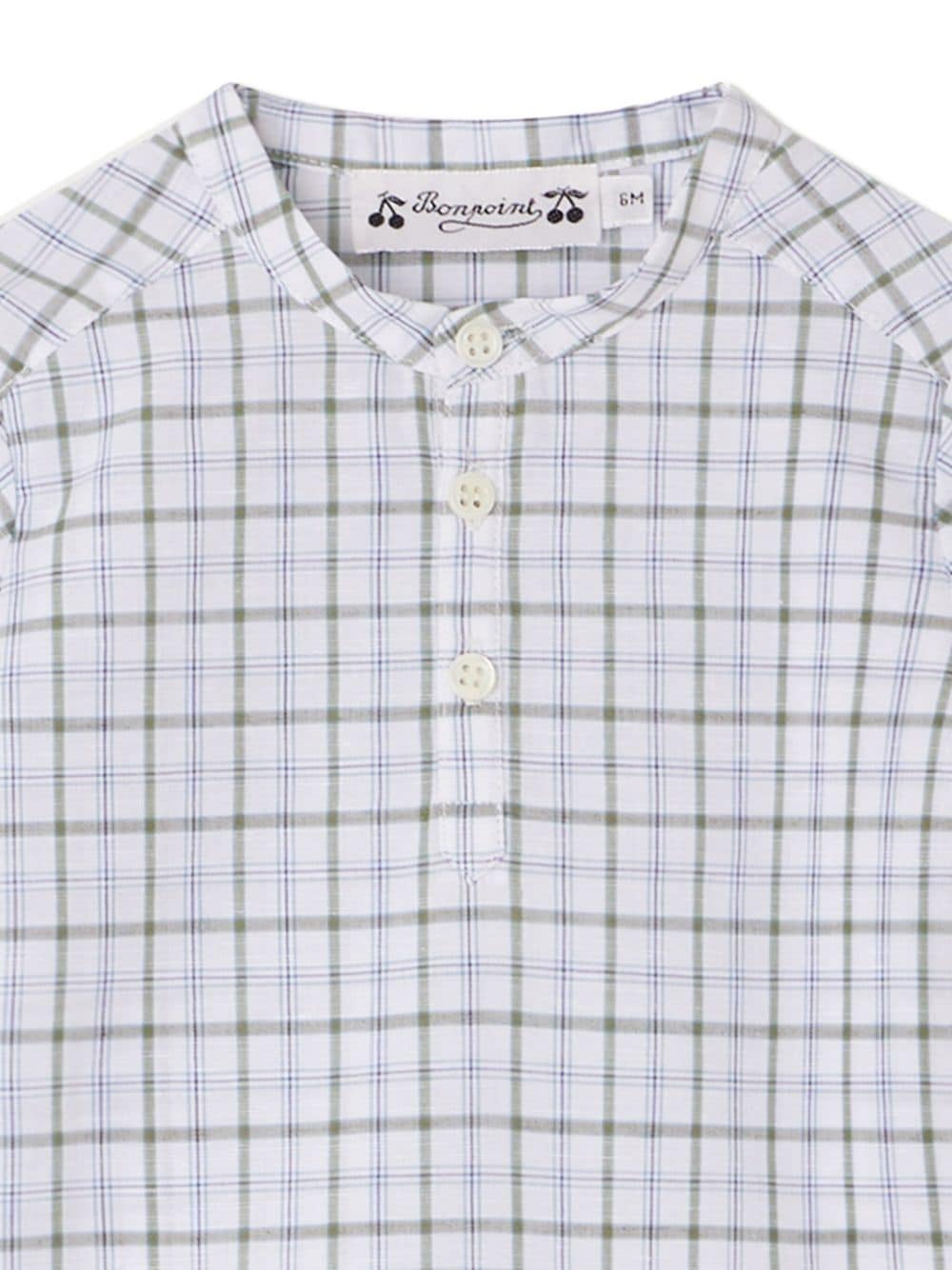 Shop Bonpoint Cesari Cotton Shirt In Green