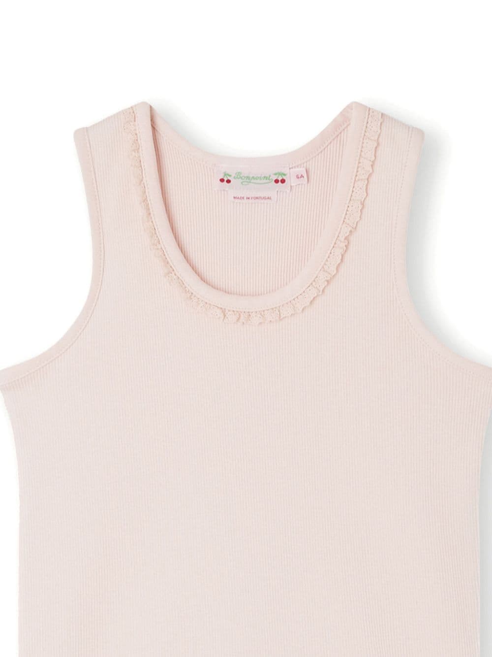 Shop Bonpoint Coline Cotton Tank Top In Pink
