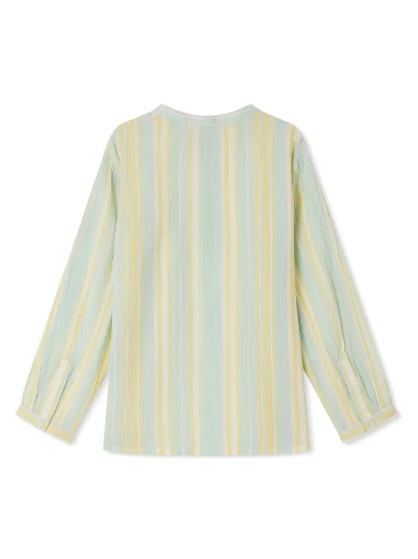 キッズ用トップス Bonpoint  striped cotton shirt Tango striped cotton poplin shirt in blue - Bonpoint | Mytheresa