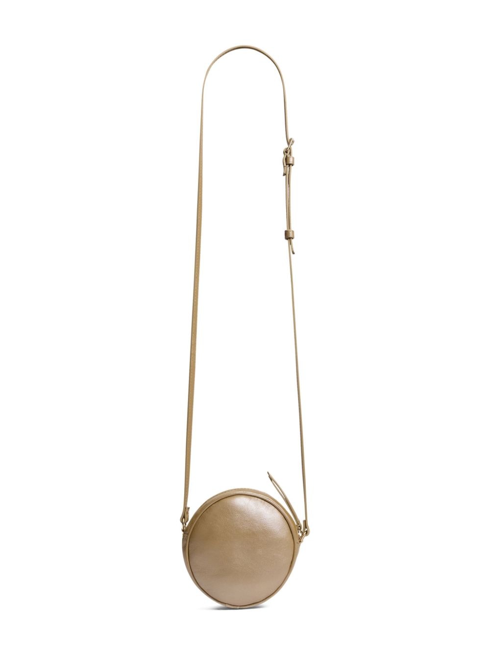 Shop Bonpoint Gomette Leather Shoulder Bag In Gold