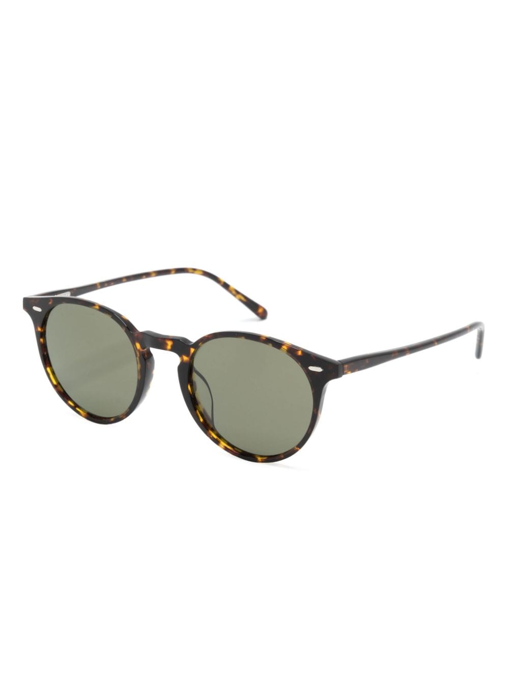 Shop Oliver Peoples N.02 Round-frame Sunglasses In Brown