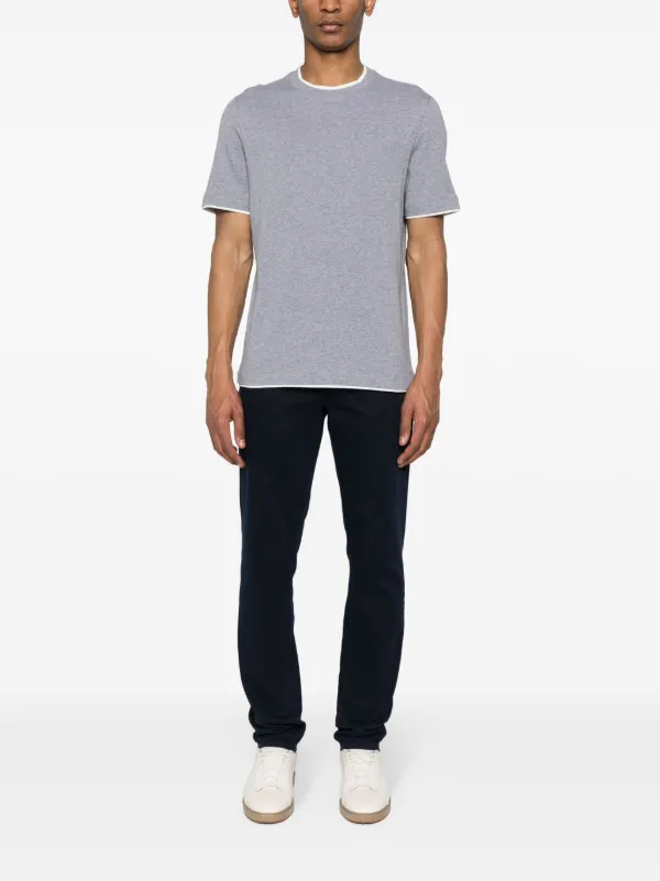 Brunello Cucinelli レイヤード Tシャツ | グレー | FARFETCH JP