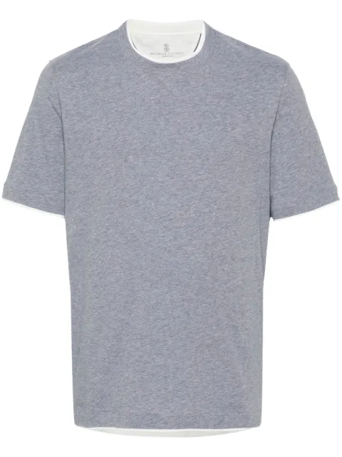 Brunello Cucinelli playera con capa falsa