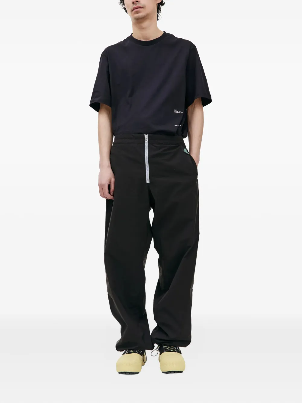OAMC zip-detail panelled track pants - Zwart