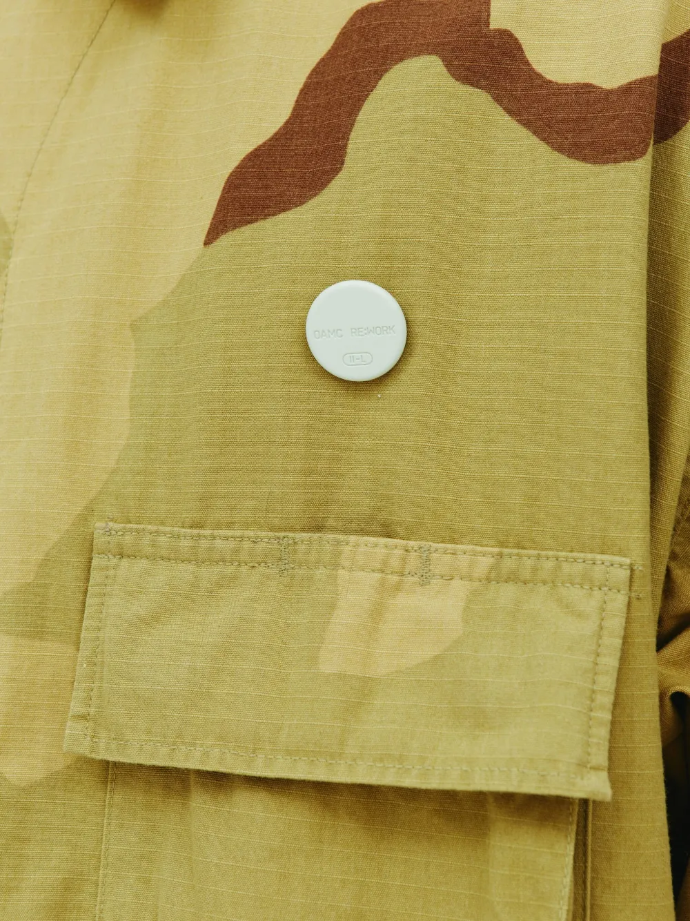 Oamc Camouflage-print Bomber Jacket In Green