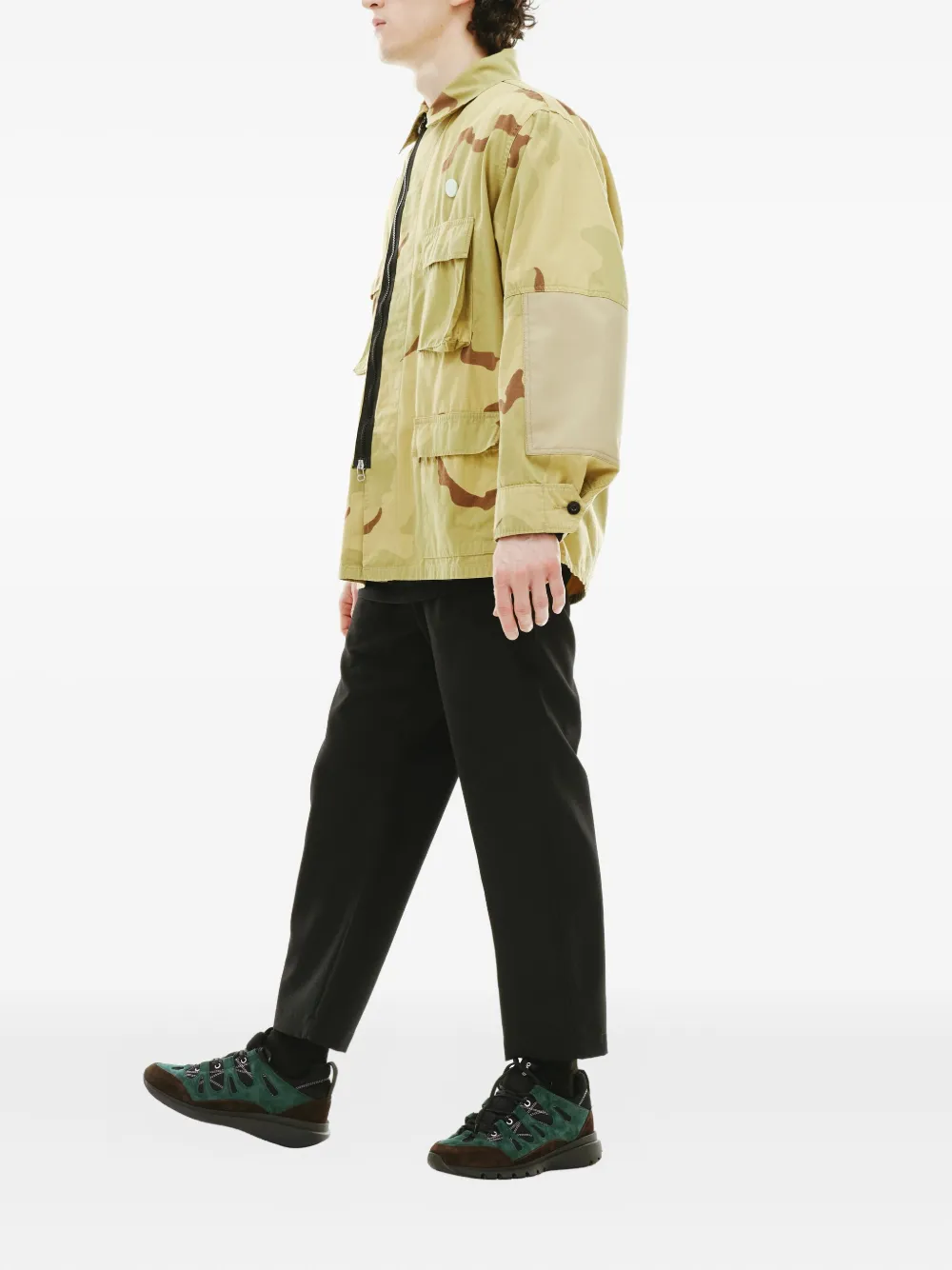 Oamc Camouflage-print Bomber Jacket In Green