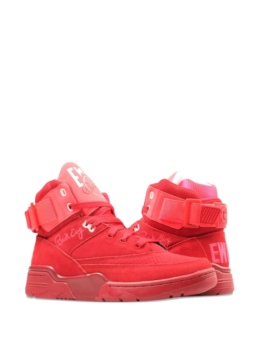Ewing 33 Hi Strap Sneakers In Red