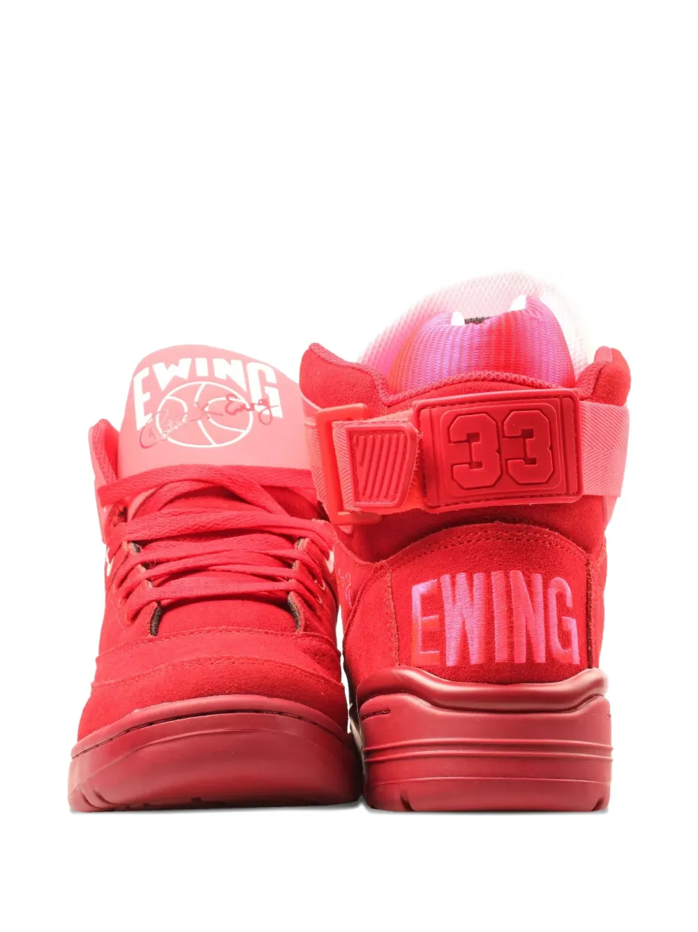 Ewing 33 Hi Strap Sneakers In Red