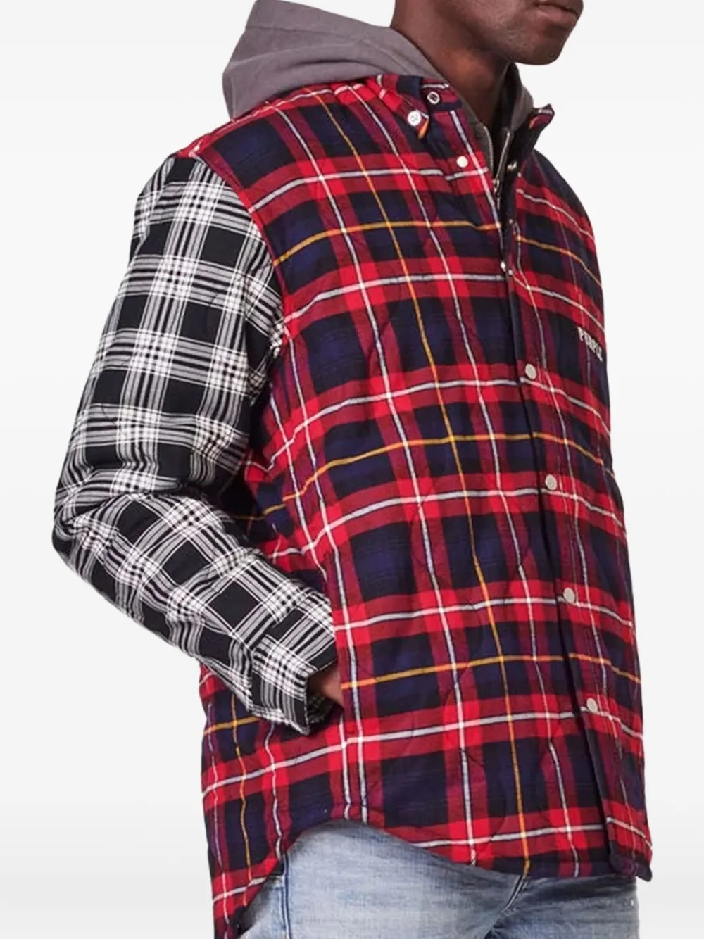 Purple Brand quilted plaid shirt jacket | Shirt Jackets | Image 2