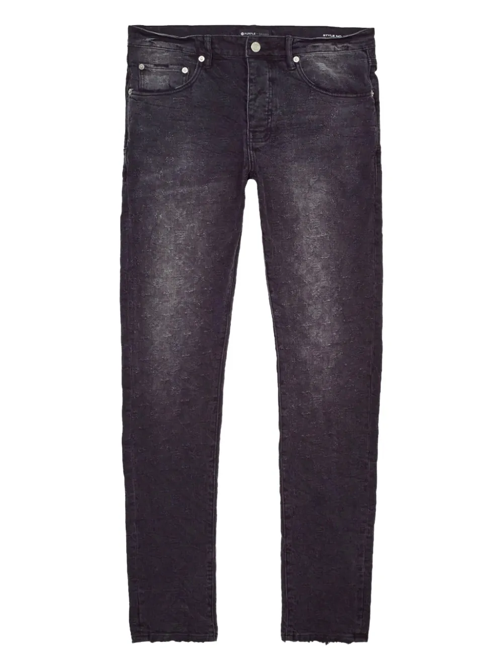 Purple Brand Jeans con monogramma jacquard - Nero