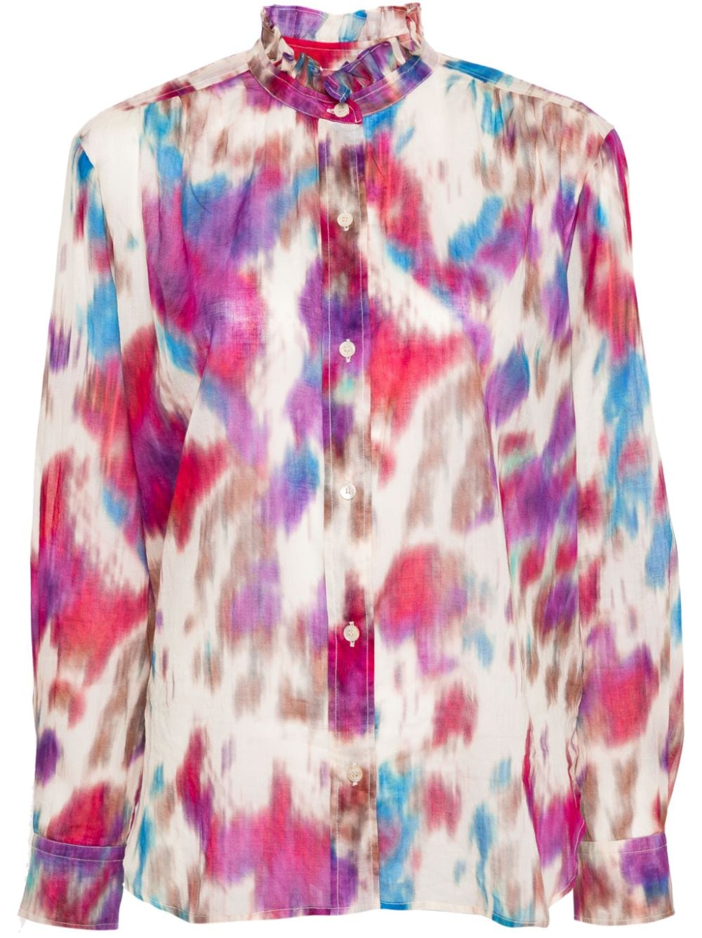 Shop Marant Etoile Gamble Abstract-print Shirt In Pink