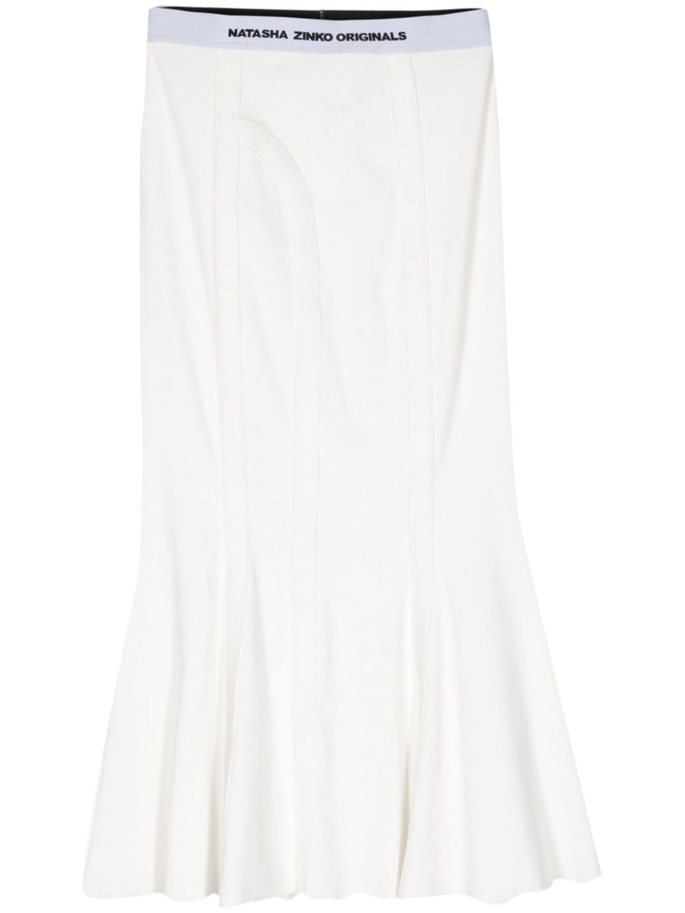 Natasha Zinko John Ribbed Cotton Dress In White