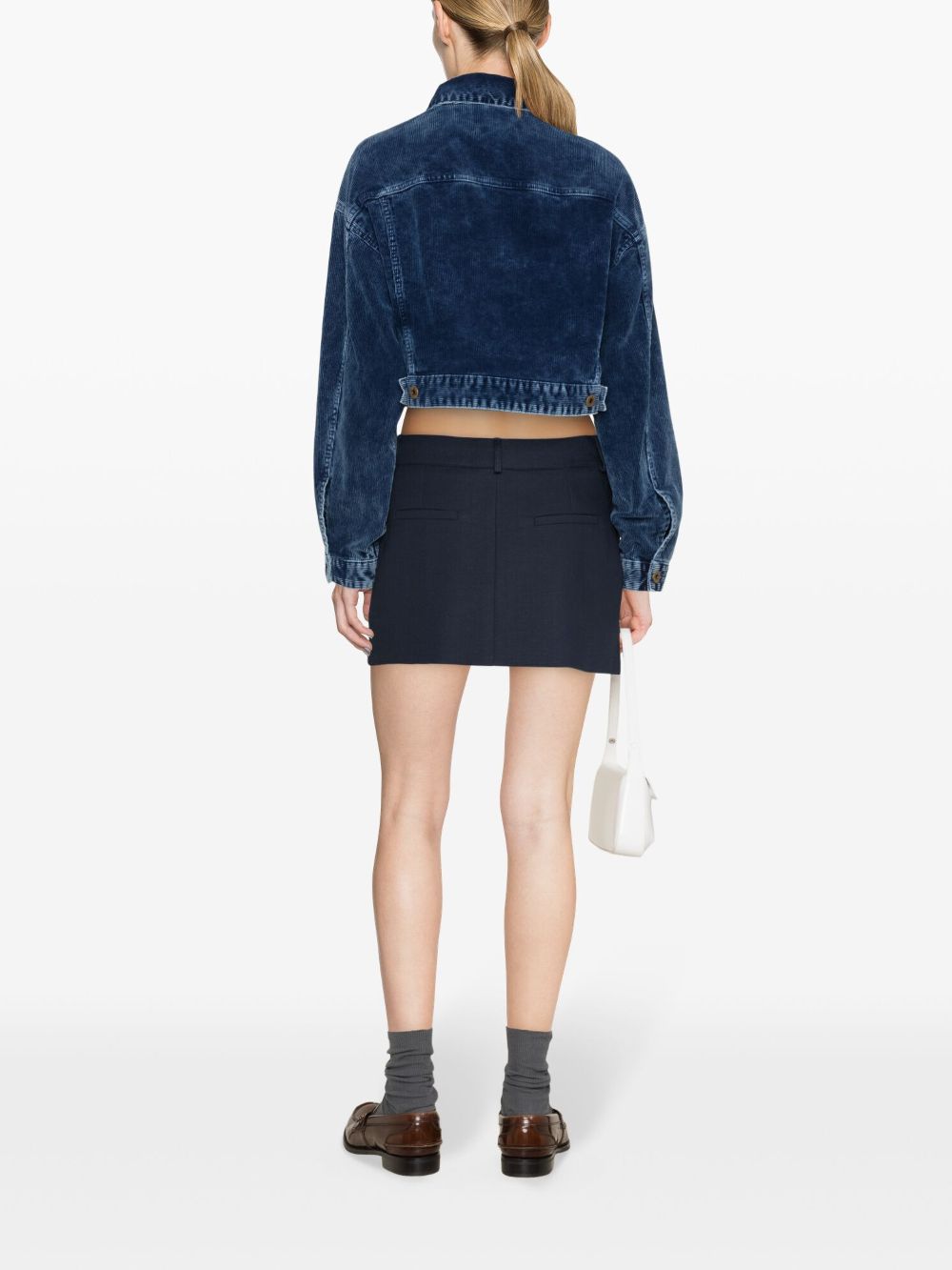 Miu Cropped jas Blauw