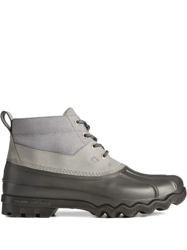 Sperry Top-Sider Brewster lace-up Rubber Duck Boots Grey FARFETCH IN