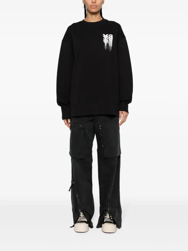 Y-3 GFX コットン ロゴ スウェットシャツ Y-3 GFX オーガニックコットン スウェットシャツ | ブラック