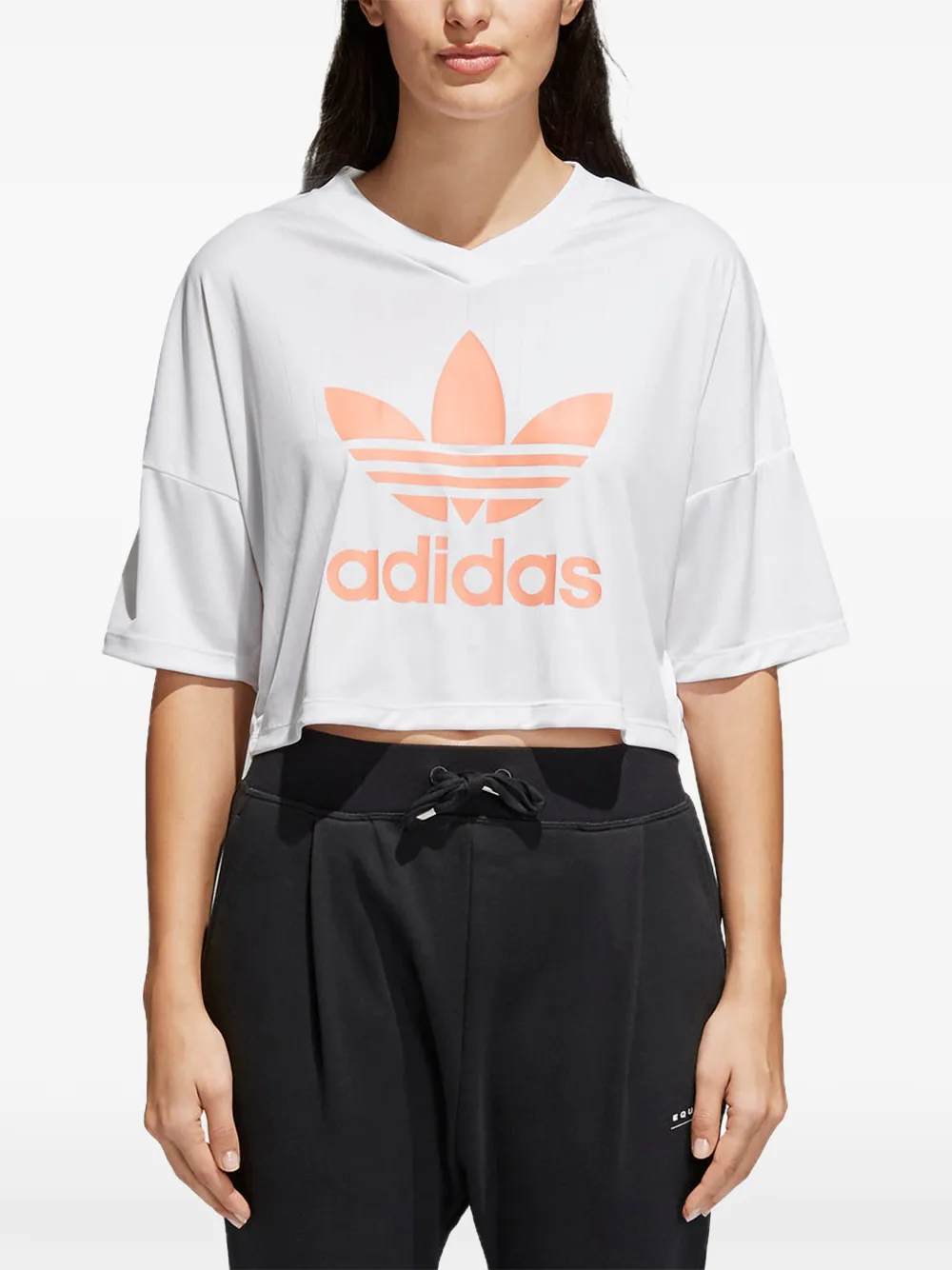 adidas V-neck T-shirt - Bianco