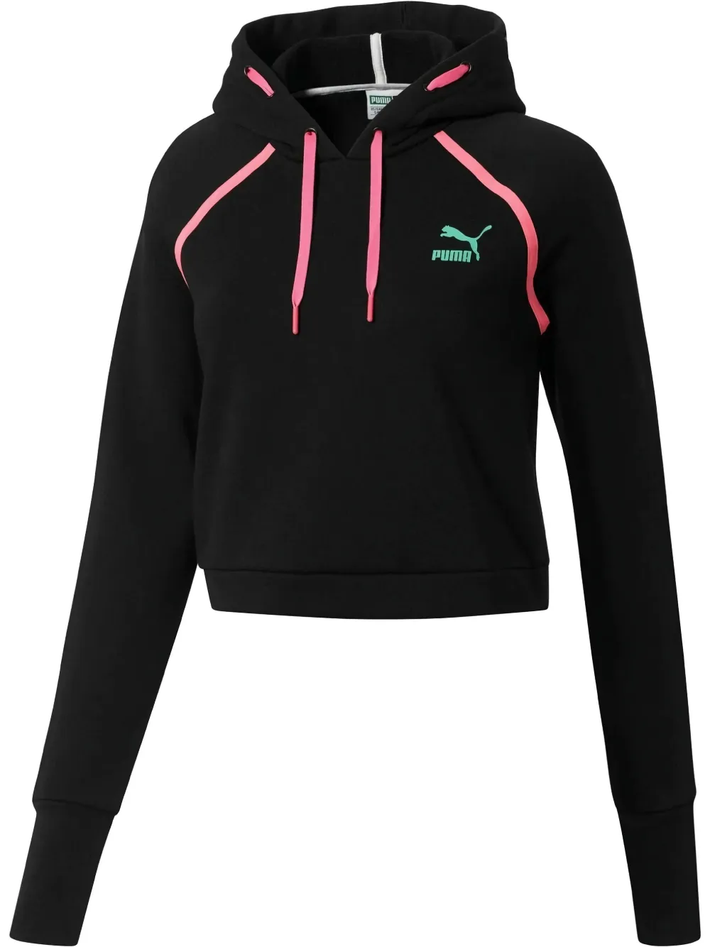 Puma Logo-print Hoodie In Black