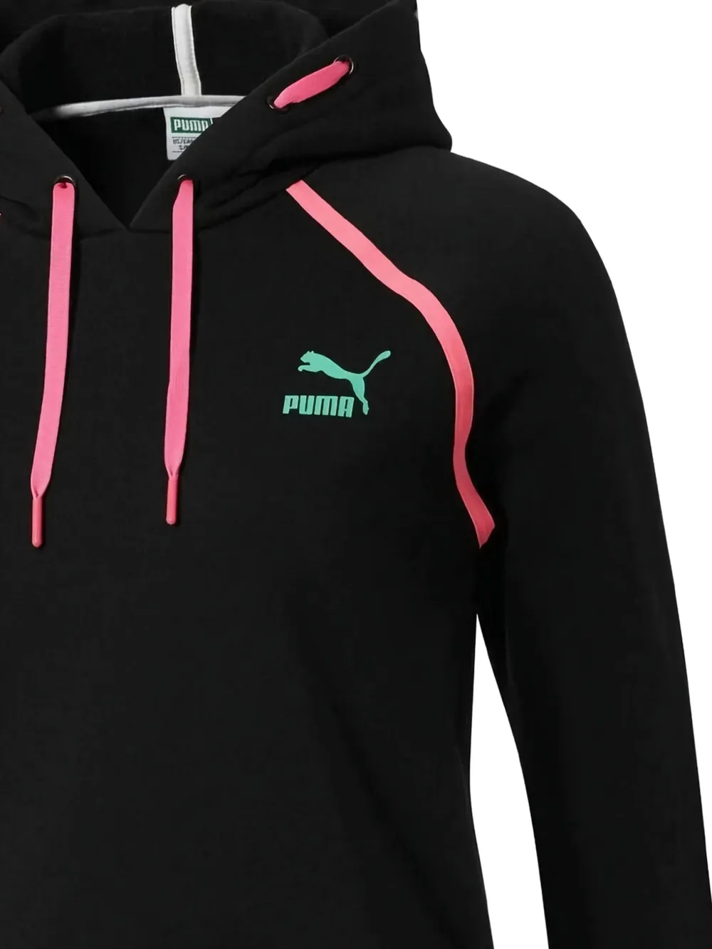 PUMA logo-print hoodie - Zwart