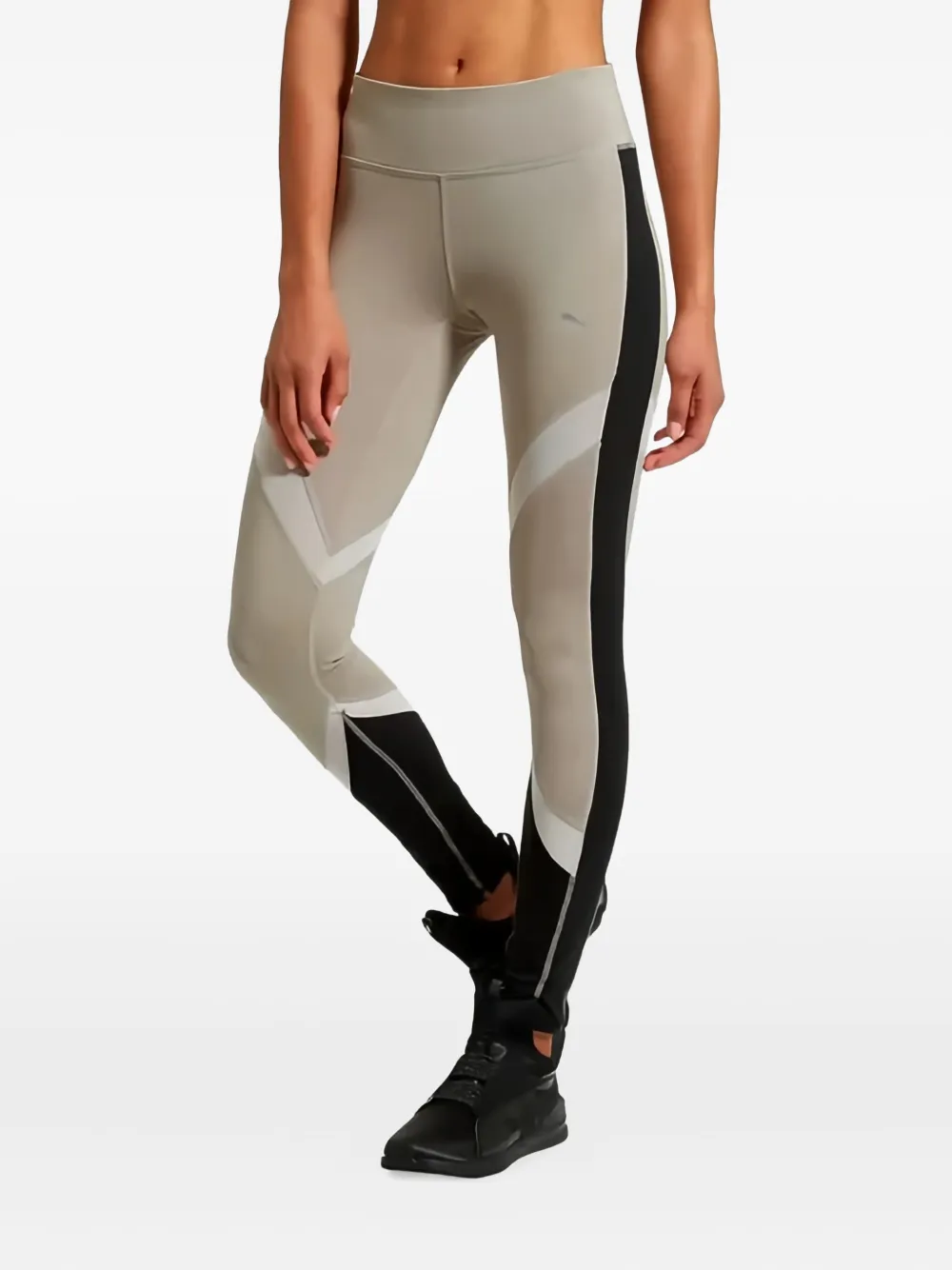 Puma Colour-block Panel Leggings In Neutral
