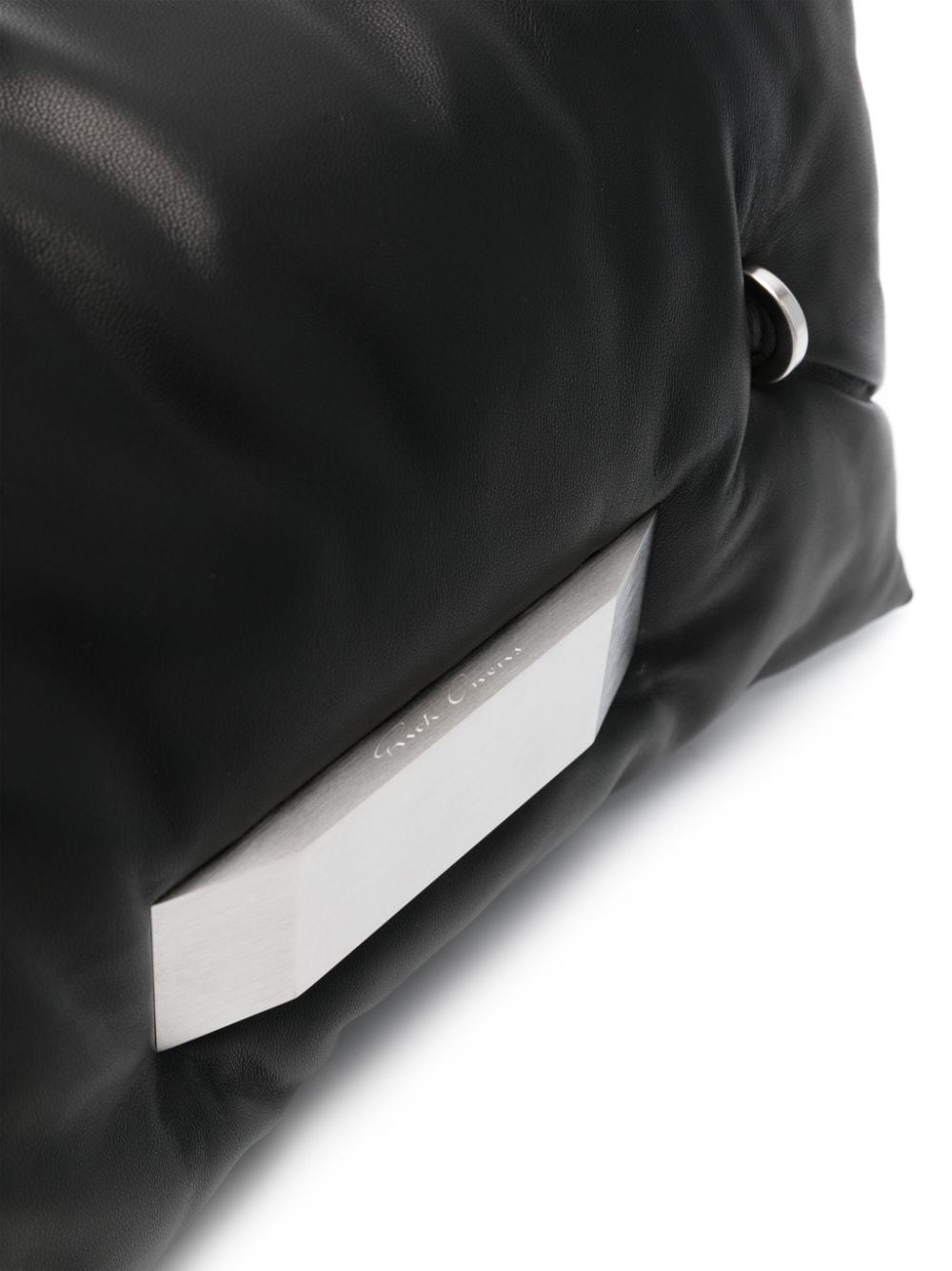 Shop Rick Owens Big Pillow Griffin Shoulder Bag In Black