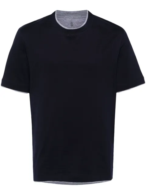 Brunello Cucinelli faux-layered cotton T-shirt