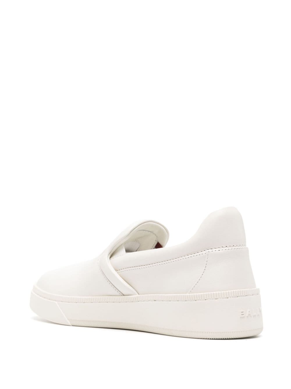 Shop Bally Riley Leather Sneakers In Weiss