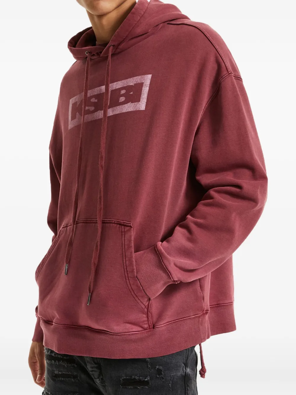 Ksubi Hoodie met Box-logo Rood