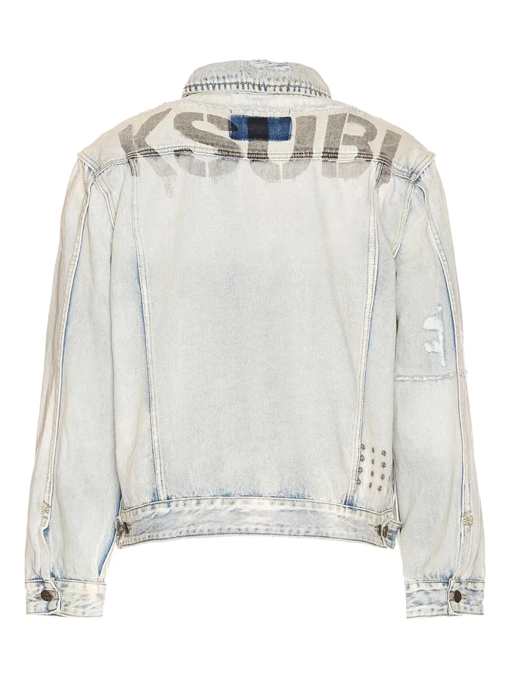 Ksubi Oh G Phase Out Stencil denim jack Blauw