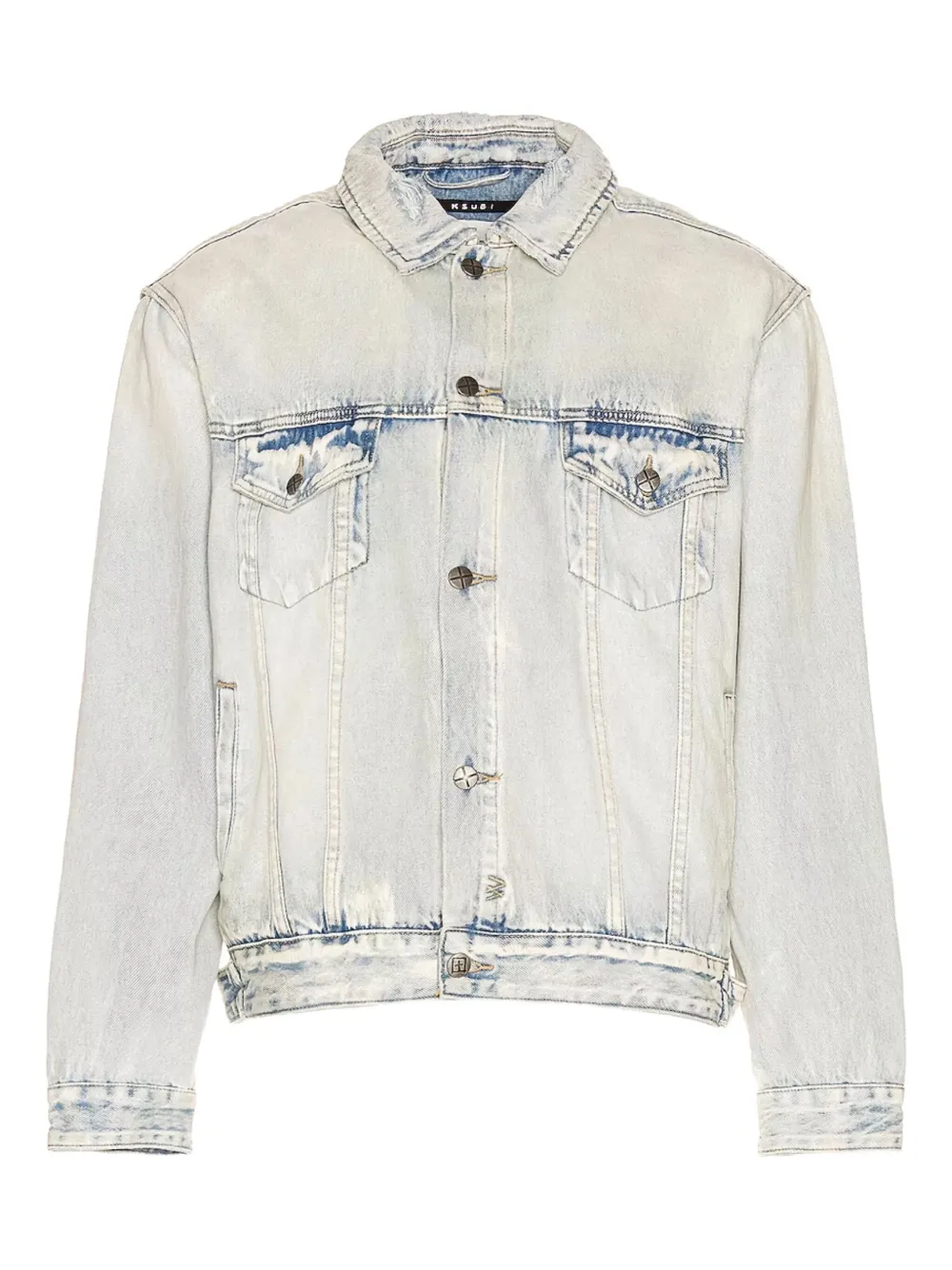 Ksubi Oh G Phase Out Stencil denim jacket - ブルー Ksubi Oh G Phase Out Stencil denim jacket - ブルー