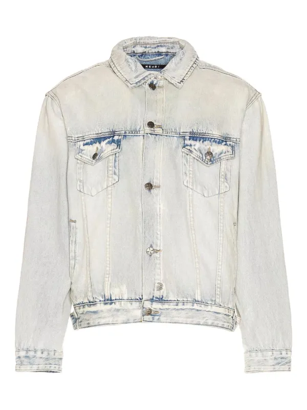 Ksubi Oh G Phase Out Stencil Denim Jacket Blue FARFETCH PH