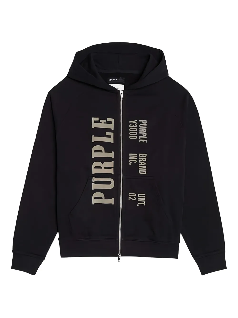 Purple Brand Felpa History two-way con zip e cappuccio | nero | Image 1