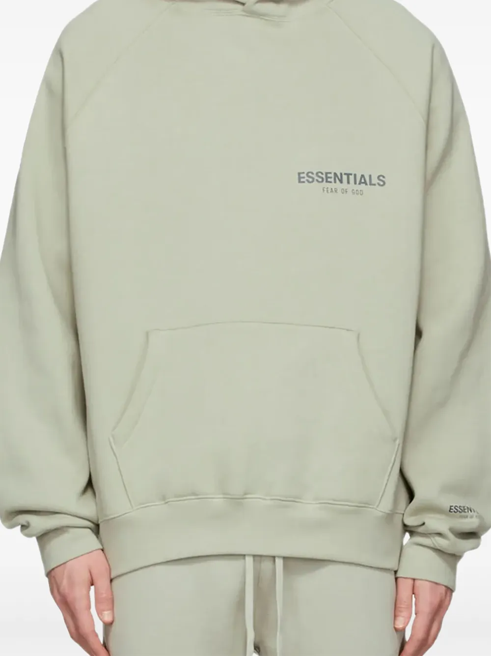 Fear Of God logo-embroidered hoodie | Green | Image 1