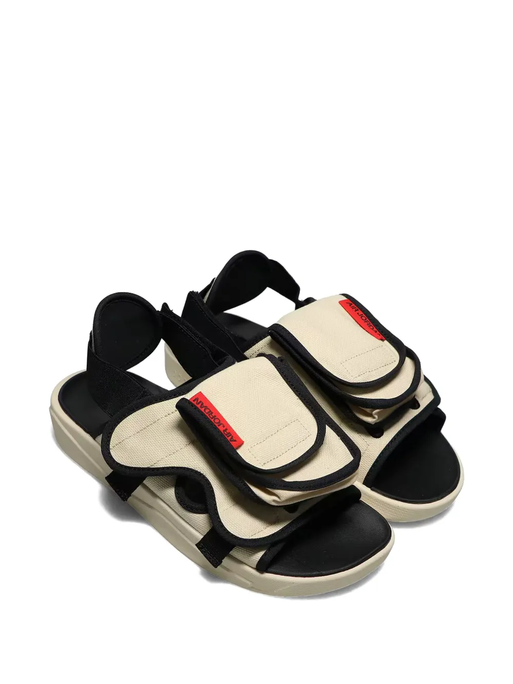 Jordan Ls "archaeo Brown/hemp-light Orewo" Sandals In Black