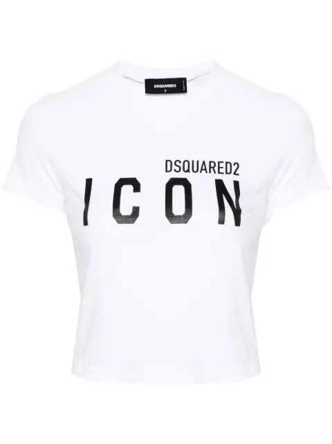 Dsquared2 logo-print cropped T-shirt