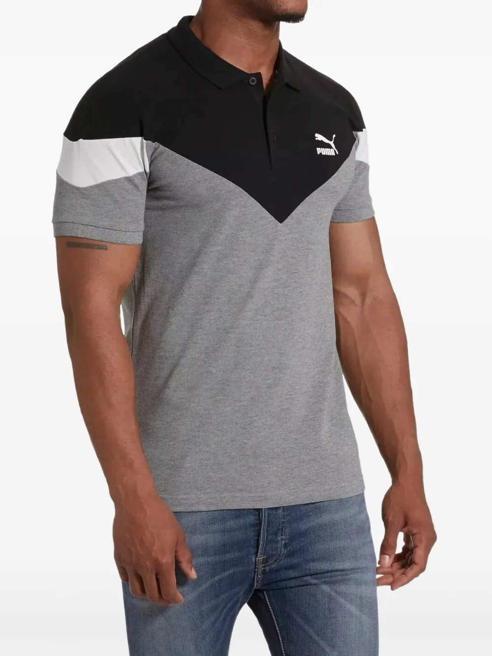 PUMA iconic mcs slim polo shirt - Grijs