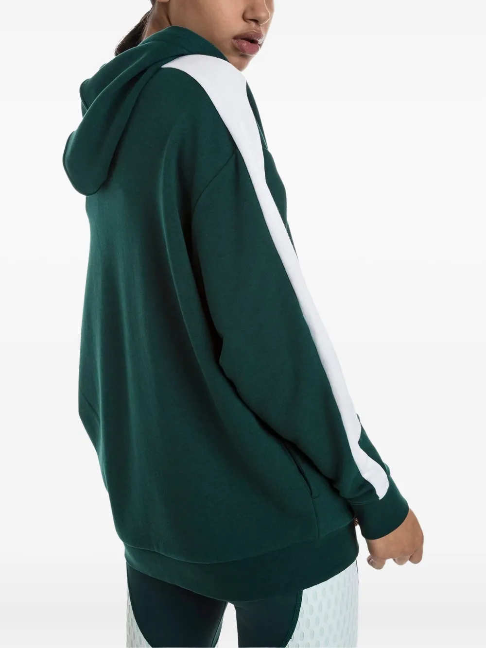Puma Logo-print Hoodie In Green