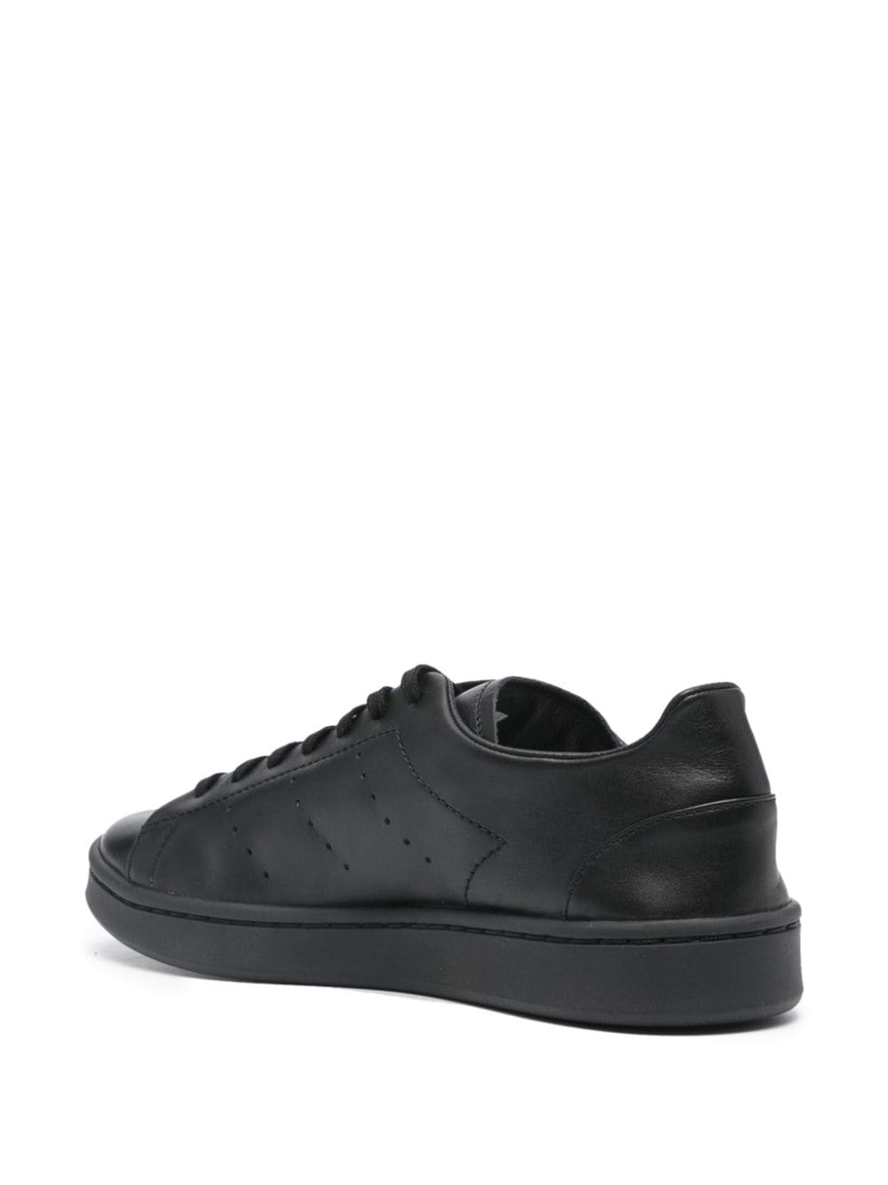 Shop Y-3 Stan Smith Leather Sneakers In Black