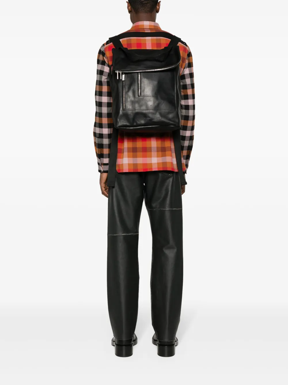 Rick Owens Cargo leren rugzak - Zwart