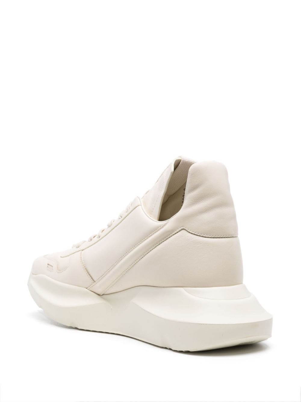 Shop Rick Owens Geth Runner Leather Sneakers In Neutrals