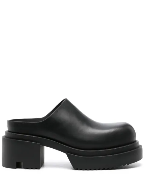 Rick Owens Bogun chunky leather slippers