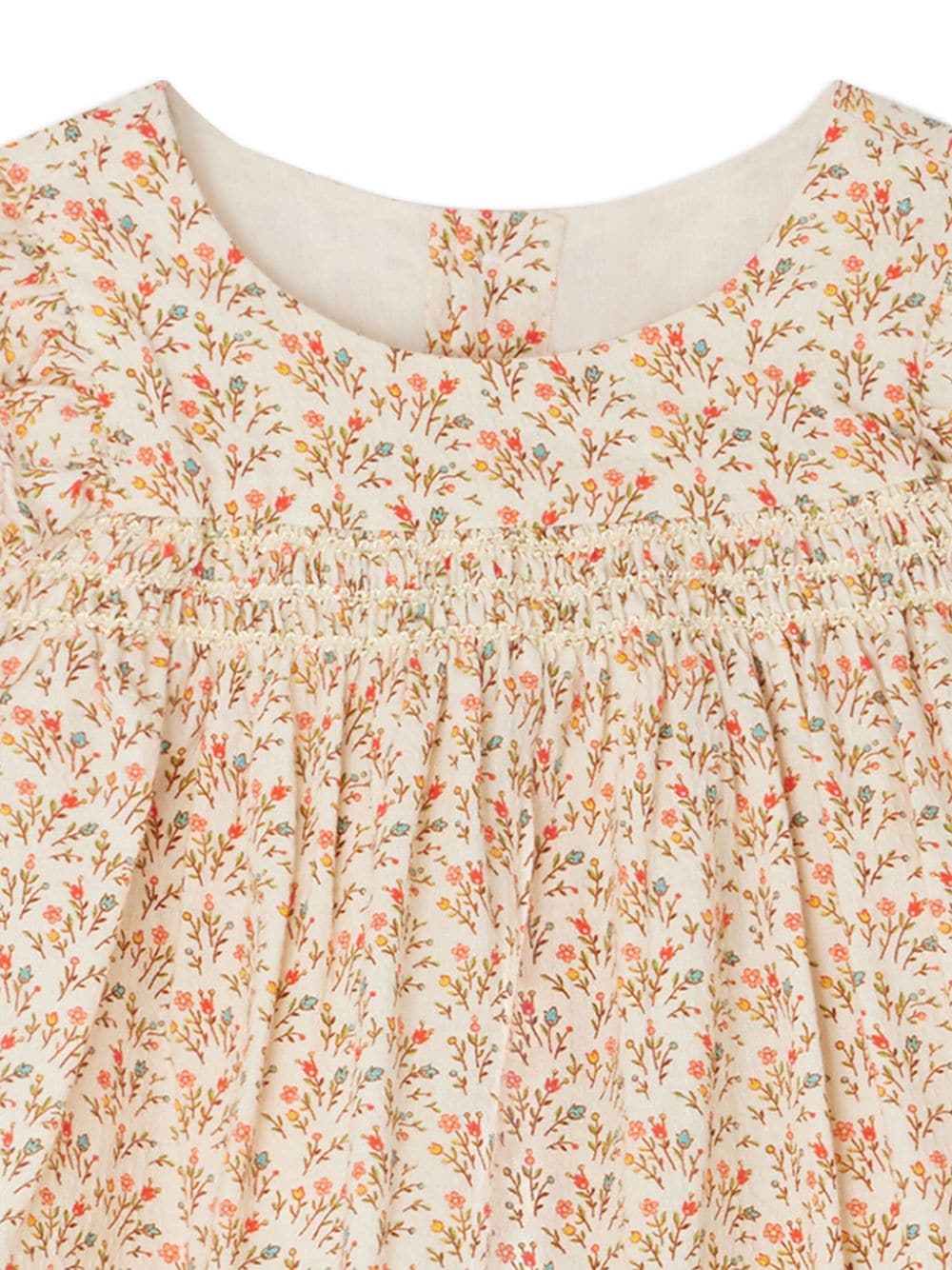 Bonpoint Jurk met bloemenprint Beige