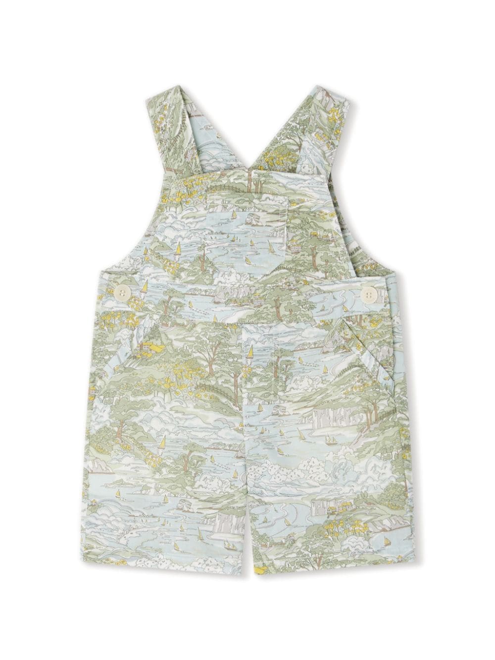Bonpoint Babies' Farell Graphic-print Cotton Romper In Green