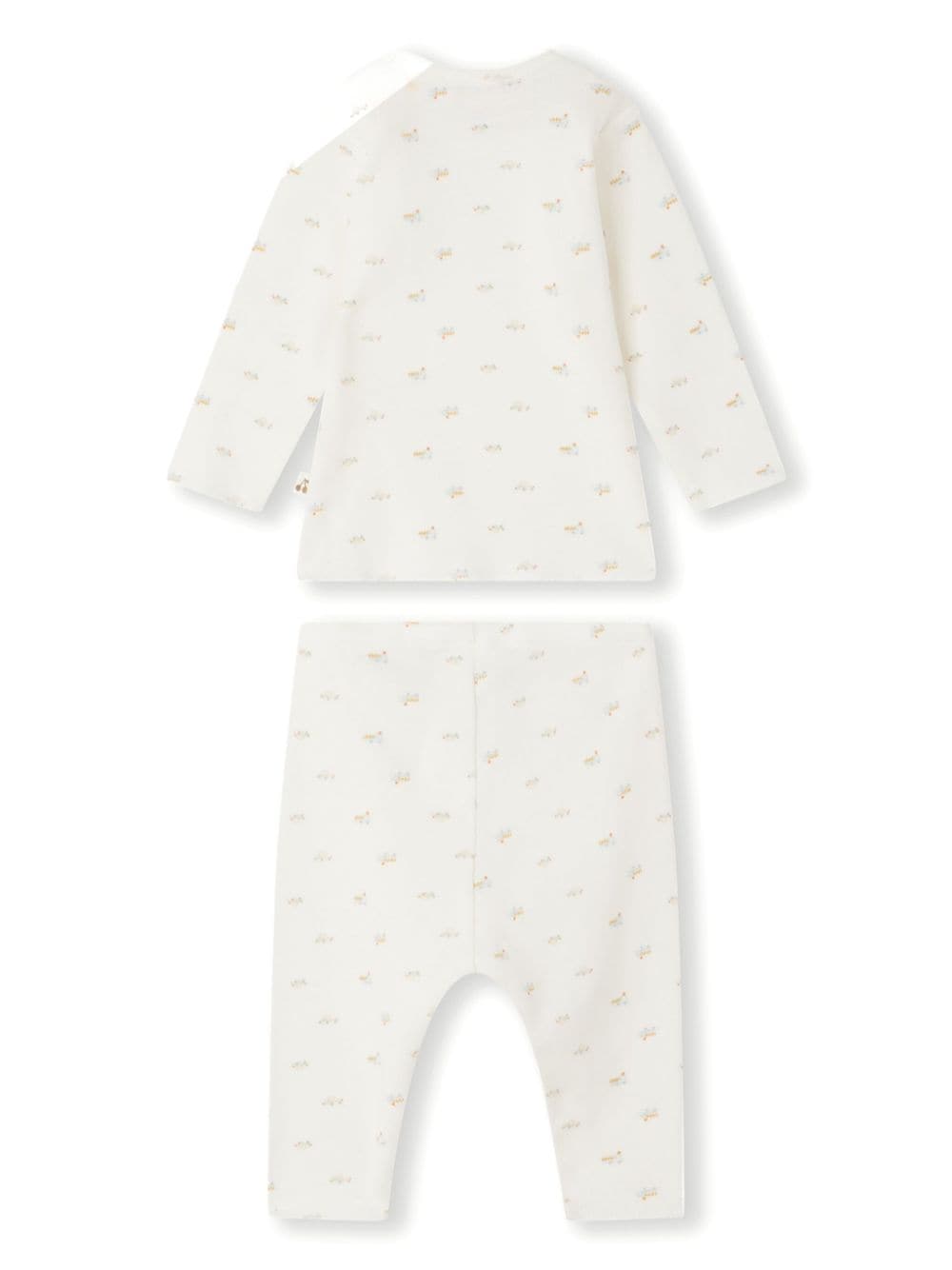 Bonpoint Babies' Graphic-print Cotton Pajamas In 641b Lagon