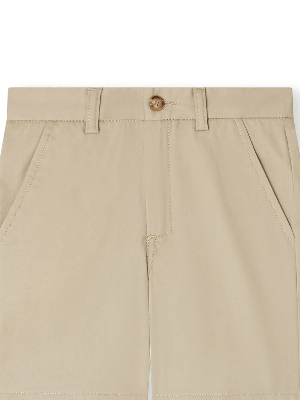 Shop Bonpoint Calvin Cotton Chino Shorts In Neutrals