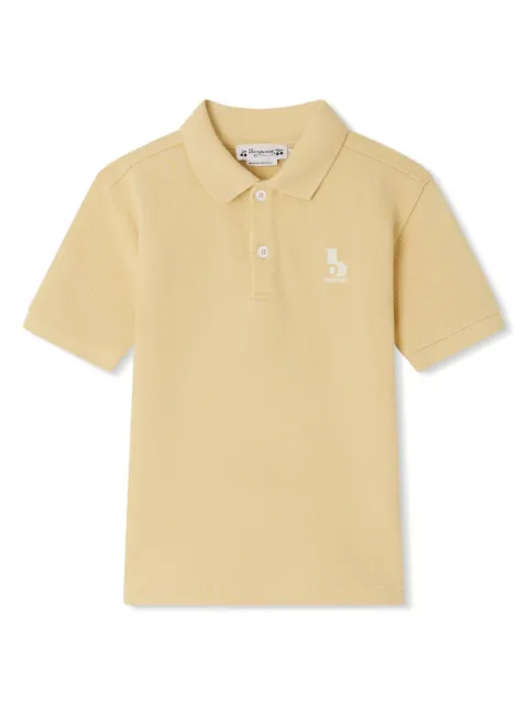 Bonpoint logo-embroidered cotton polo top